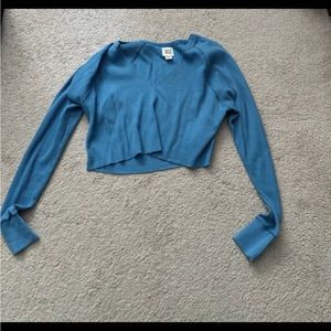 BDG Waffle Cropped Longsleeve